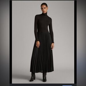 Massimo Dutti Black Ribbed Knit Top